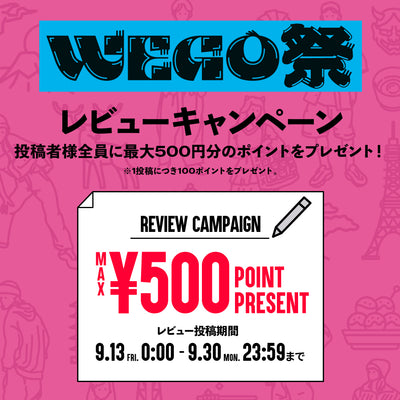 【2024年以降ご注文者様限定】レビュー投稿で全員にMAX500ポイントプレゼント！